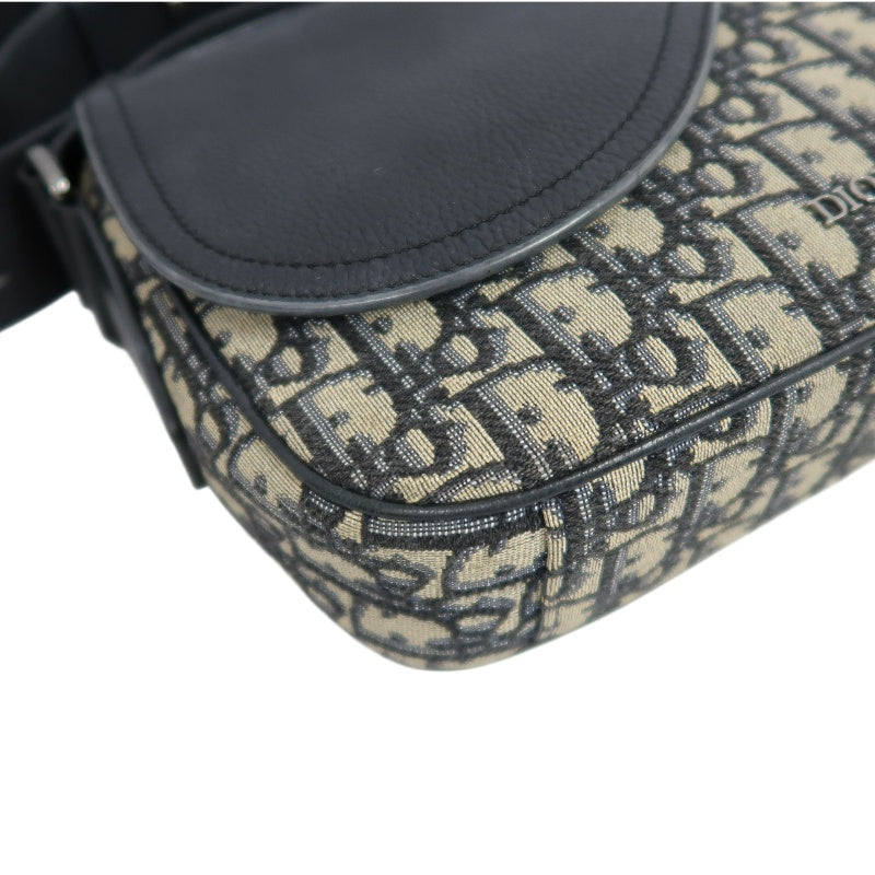 DIOR Oblique Canvas Shoulder Bag Navy
