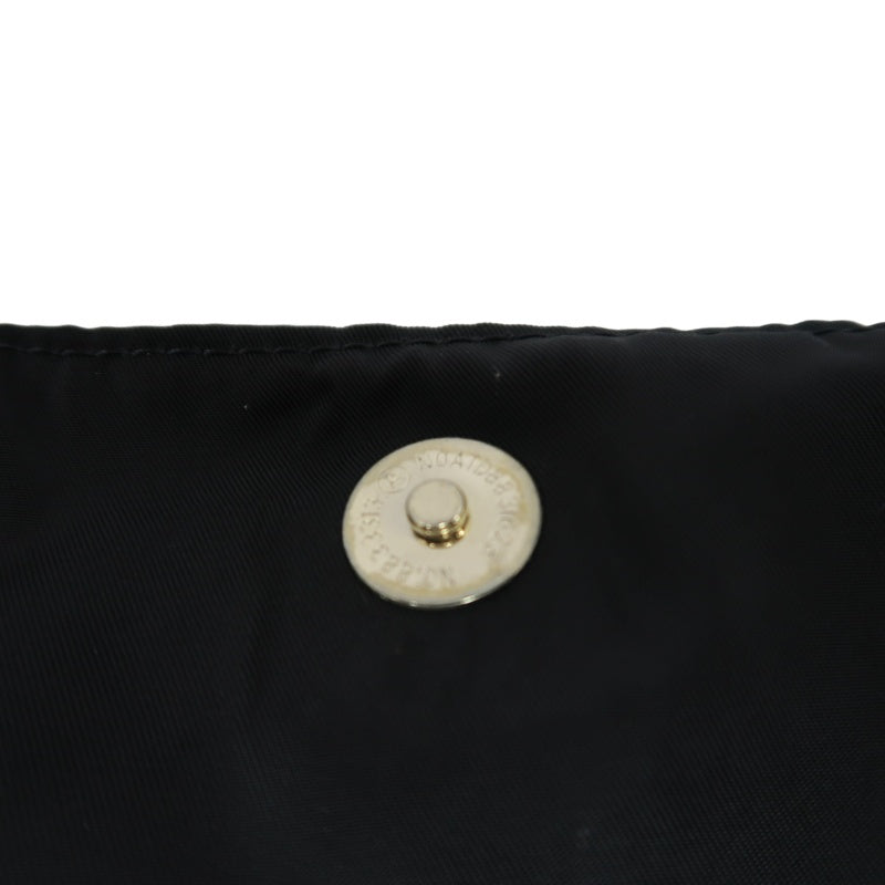 PRADA Nylon Shoulder Bag Black Gold-Tone Hardware