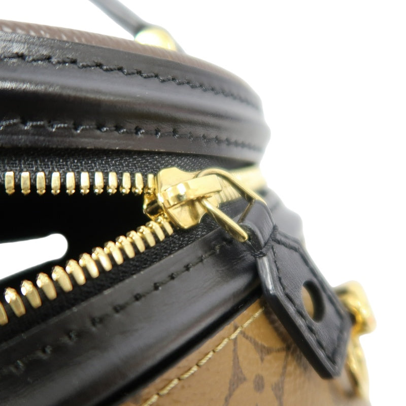 LOUIS VUITTON Cannes Reverse Handbag Brown PVC Gold-Tone Hardware with Shoulder Strap