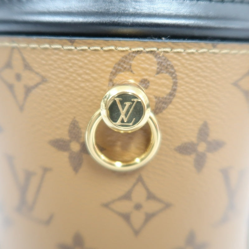 LOUIS VUITTON Cannes Reverse Handbag Brown PVC Gold-Tone Hardware with Shoulder Strap