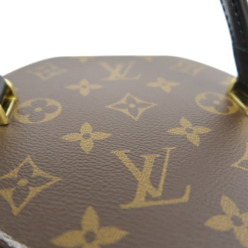 LOUIS VUITTON Cannes Reverse Handbag Brown PVC Gold-Tone Hardware with Shoulder Strap