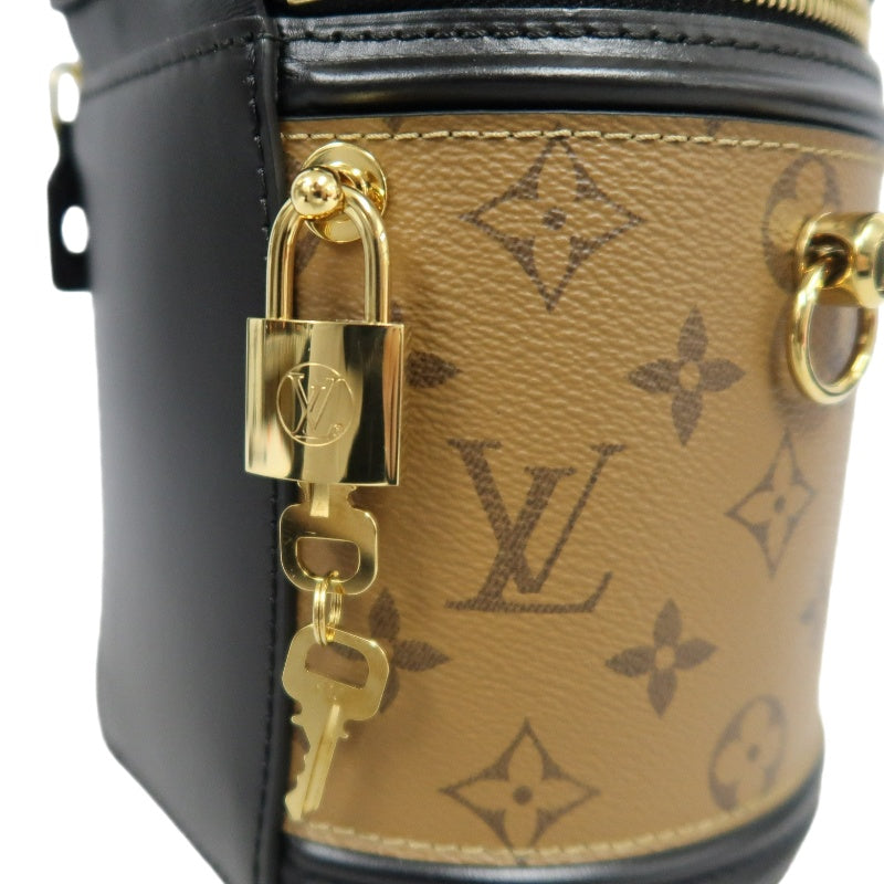 LOUIS VUITTON Cannes Reverse Handbag Brown PVC Gold-Tone Hardware with Shoulder Strap