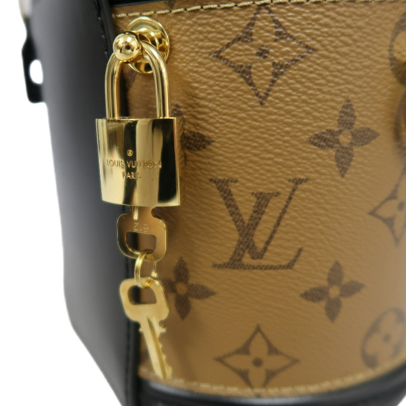 LOUIS VUITTON Cannes Reverse Handbag Brown PVC Gold-Tone Hardware with Shoulder Strap