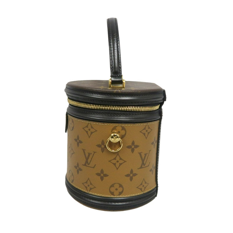LOUIS VUITTON Cannes Reverse Handbag Brown PVC Gold-Tone Hardware with Shoulder Strap