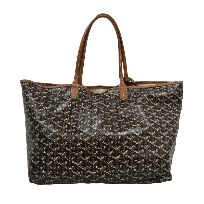 GOYARD Saint Louis Tote Bag Black PVC with Pouch