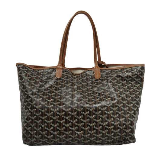 GOYARD Saint Louis Tote Bag Black PVC with Pouch
