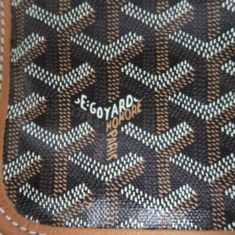 GOYARD Saint Louis Tote Bag Black PVC with Pouch