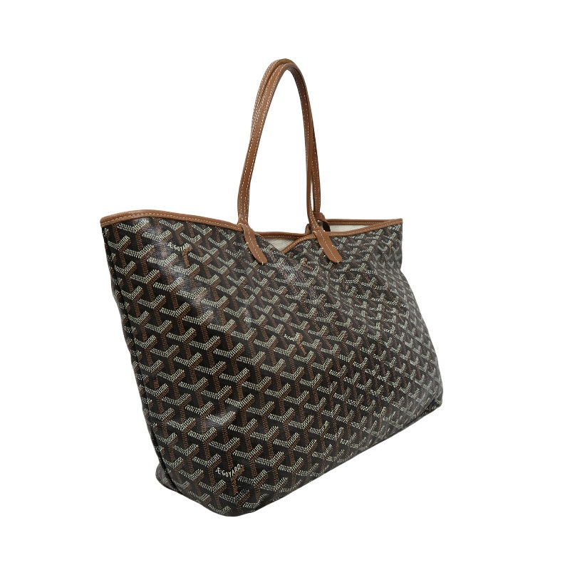 GOYARD Saint Louis Tote Bag Black PVC with Pouch