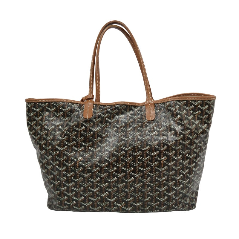 GOYARD Saint Louis Tote Bag Black PVC with Pouch
