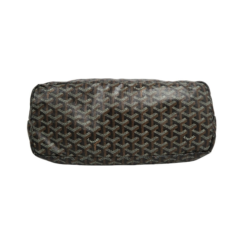 GOYARD Saint Louis Tote Bag Black PVC with Pouch