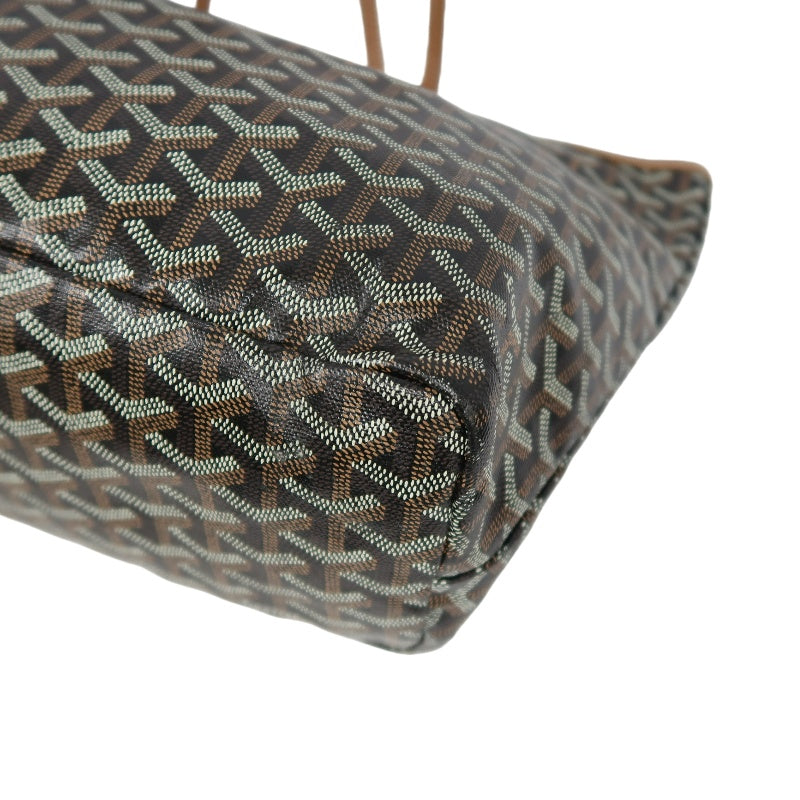 GOYARD Saint Louis Tote Bag Black PVC with Pouch