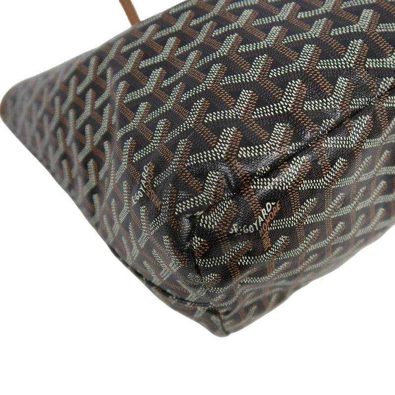 GOYARD Saint Louis Tote Bag Black PVC with Pouch