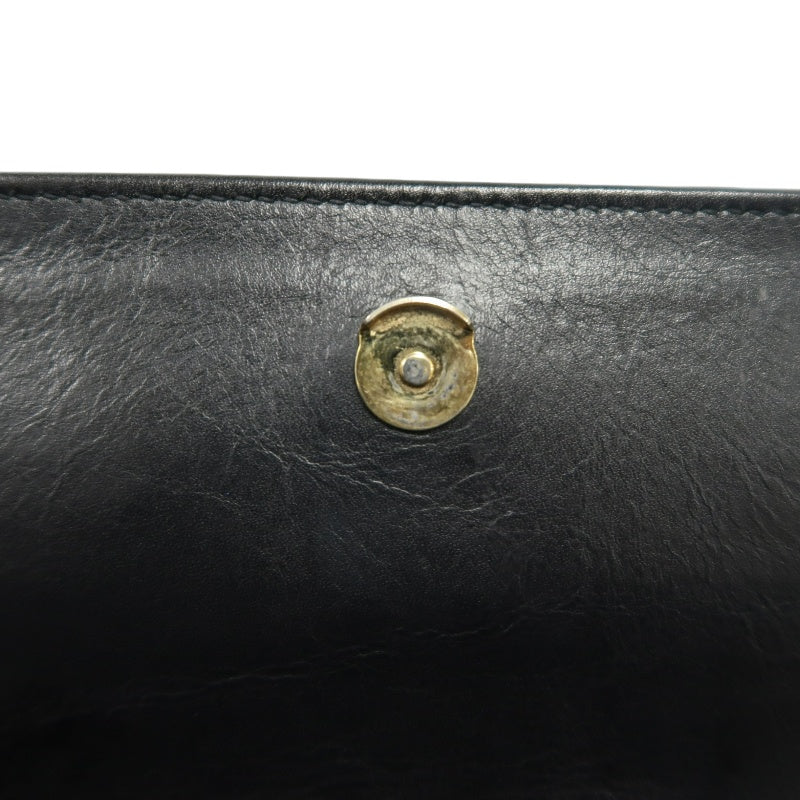 YVES SAINT LAURENT  Shoulder Bag Black Calfskin Gold-Tone Hardware