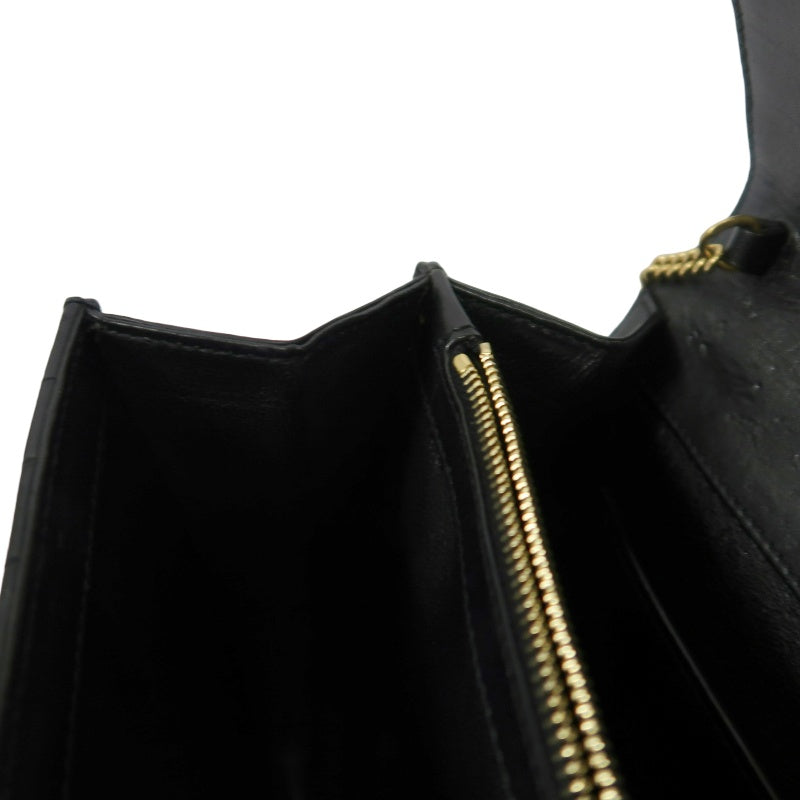 YVES SAINT LAURENT  Shoulder Bag Black Calfskin Gold-Tone Hardware