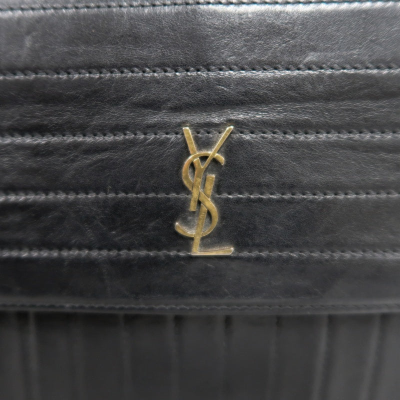 YVES SAINT LAURENT  Shoulder Bag Black Calfskin Gold-Tone Hardware