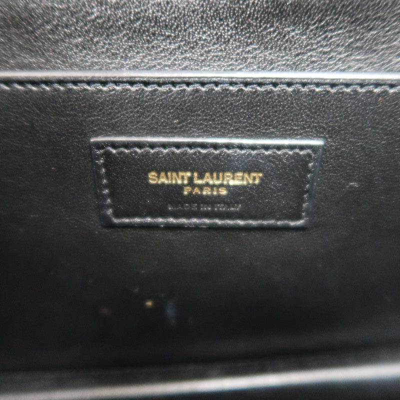YVES SAINT LAURENT  Shoulder Bag Black Calfskin Gold-Tone Hardware