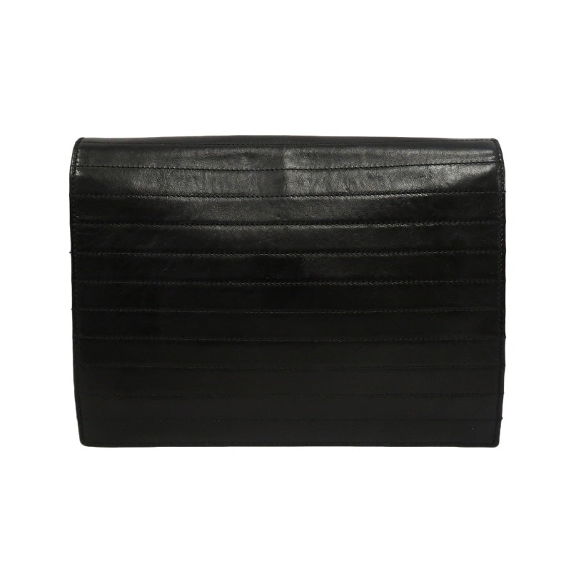 YVES SAINT LAURENT  Shoulder Bag Black Calfskin Gold-Tone Hardware