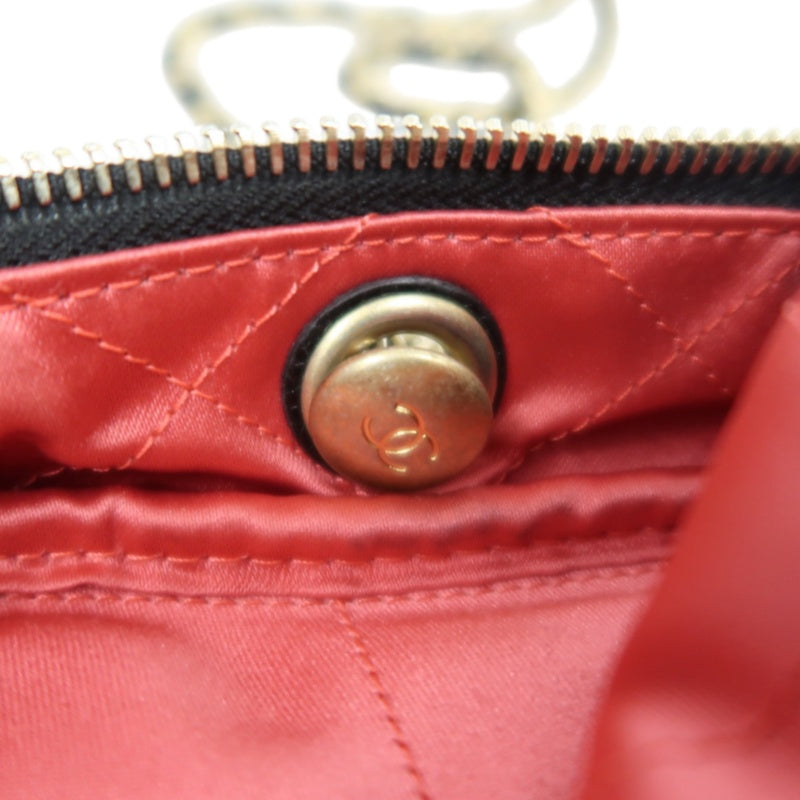 CHANEL Black Caviar Leather Checkerboard Quilted Chain Camera Shoulder Bag With Gold Hardware
