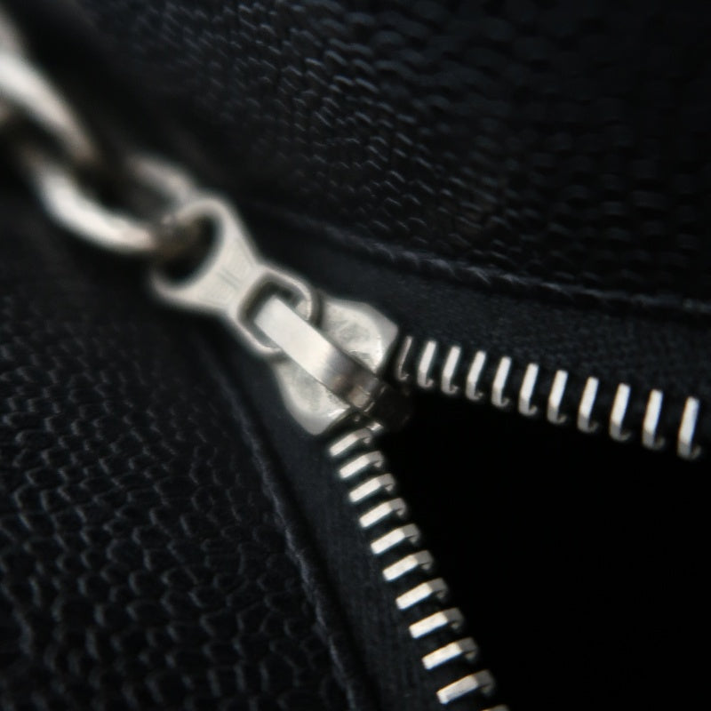 CHANEL Reissue Tote Caviar Leather Bag Black Silver Plate