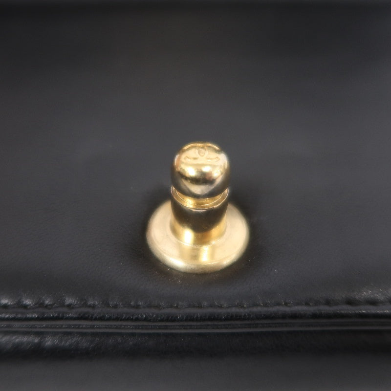 CHANEL Boy Matelassé Lambskin Shoulder Bag Black Gold-Tone Hardware
