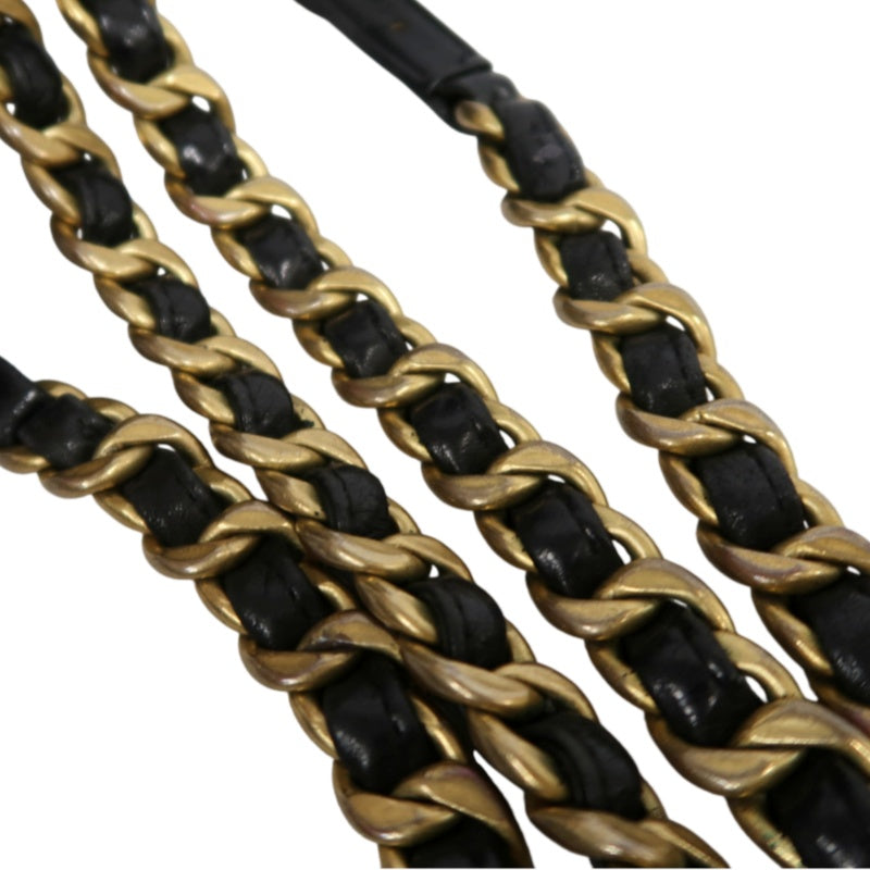 CHANEL Matelassé Lambskin Backpack Black Gold-Tone Hardware
