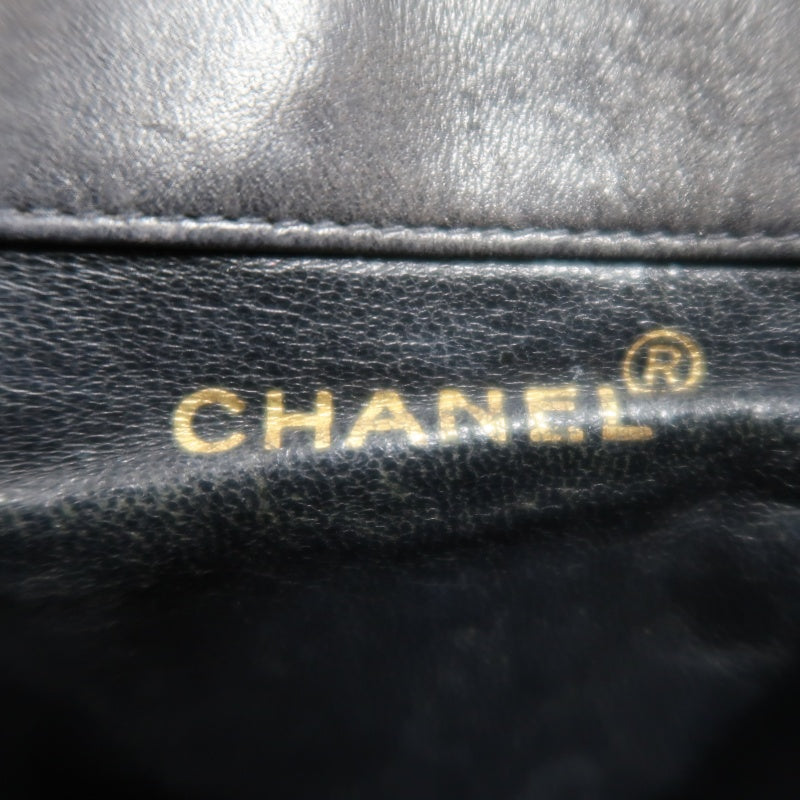 CHANEL Matelassé Lambskin Backpack Black Gold-Tone Hardware