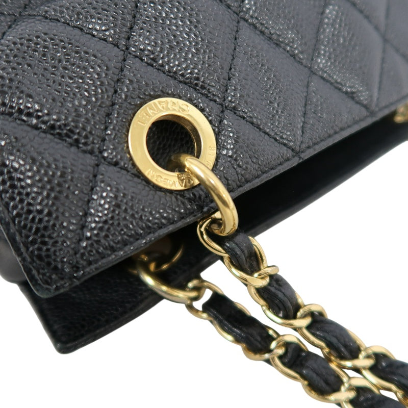 CHANEL GST Matelasse Caviar Leather Tote Bag Black Gold-Tone Hardware