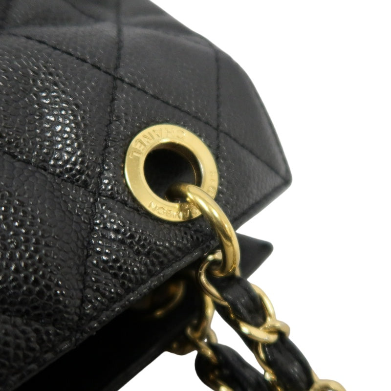 CHANEL GST Matelasse Caviar Leather Tote Bag Black Gold-Tone Hardware