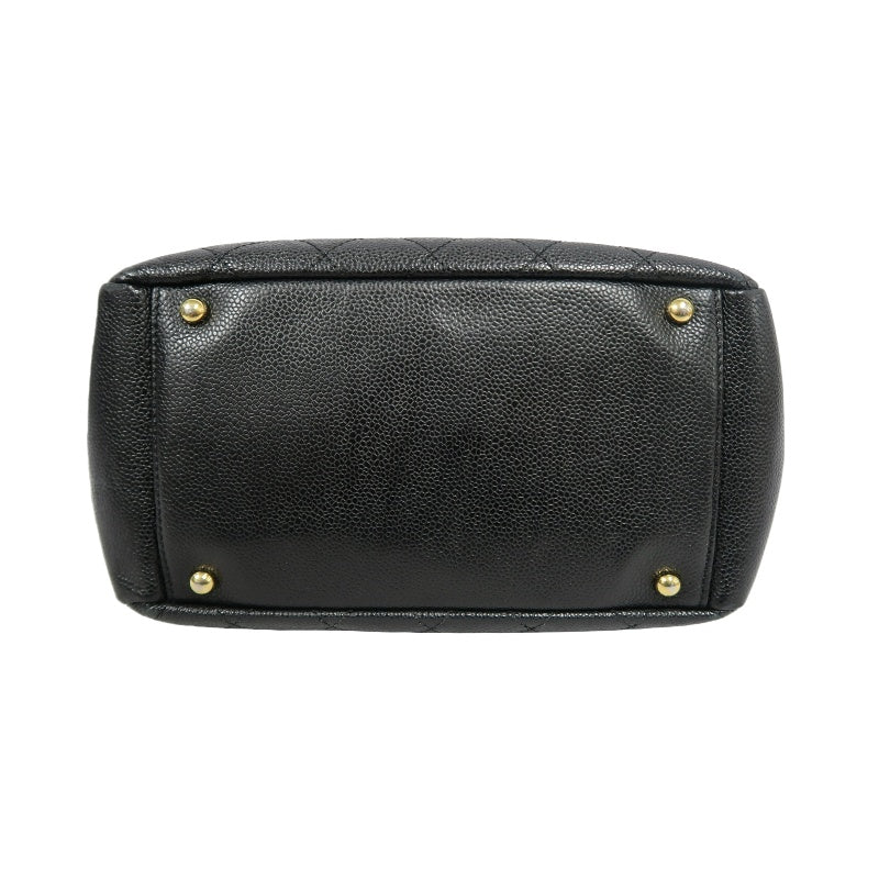 CHANEL GST Matelasse Caviar Leather Tote Bag Black Gold-Tone Hardware
