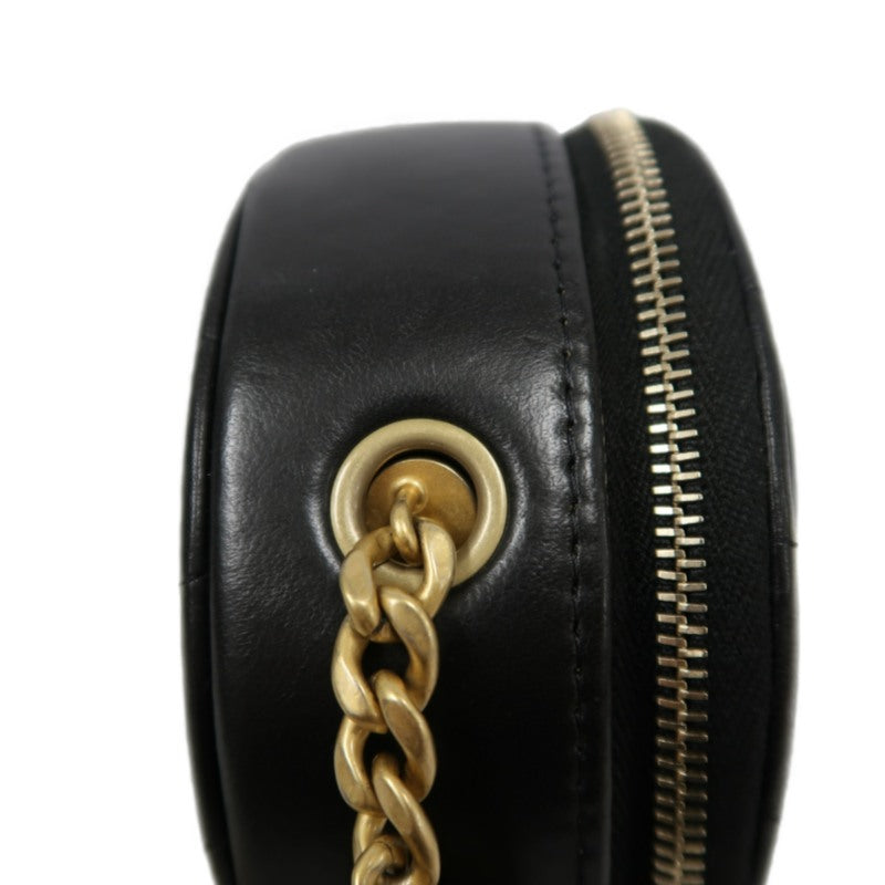 CHANEL Matelassé Mini Shoulder Bag Black Lambskin Gold-Tone Hardware
