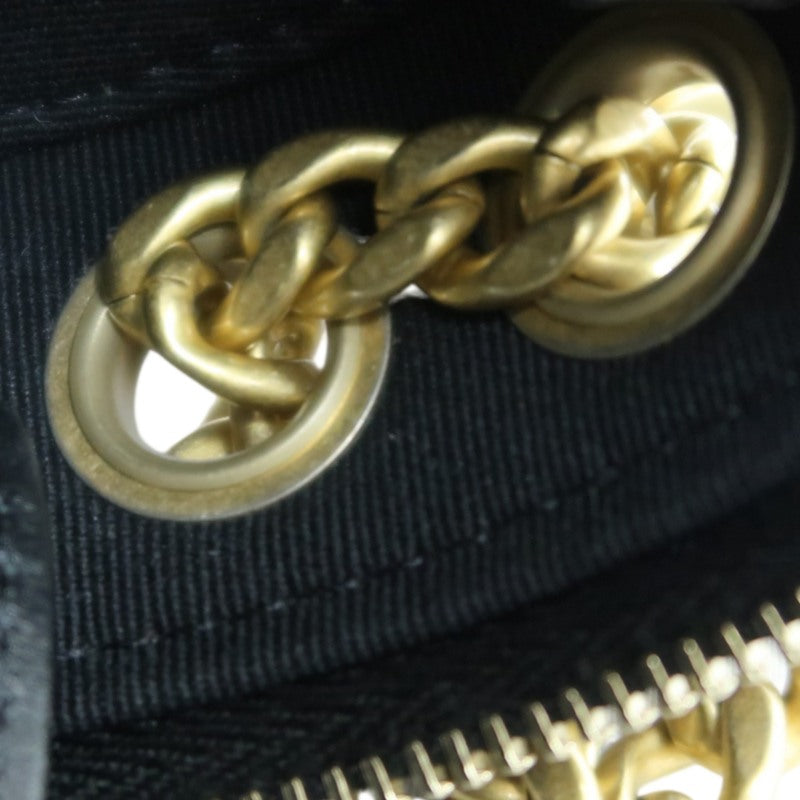 CHANEL Matelassé Mini Shoulder Bag Black Lambskin Gold-Tone Hardware