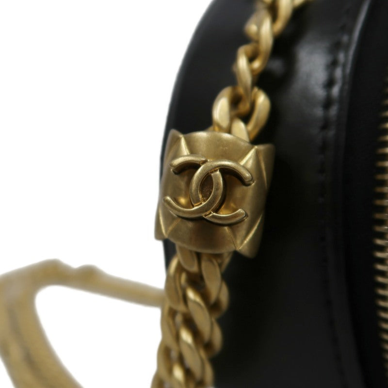 CHANEL Matelassé Mini Shoulder Bag Black Lambskin Gold-Tone Hardware