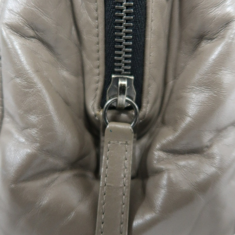 CHANEL Matelasse Lambskin Shoulder Bag Brown Dark Silver-Tone Hardware