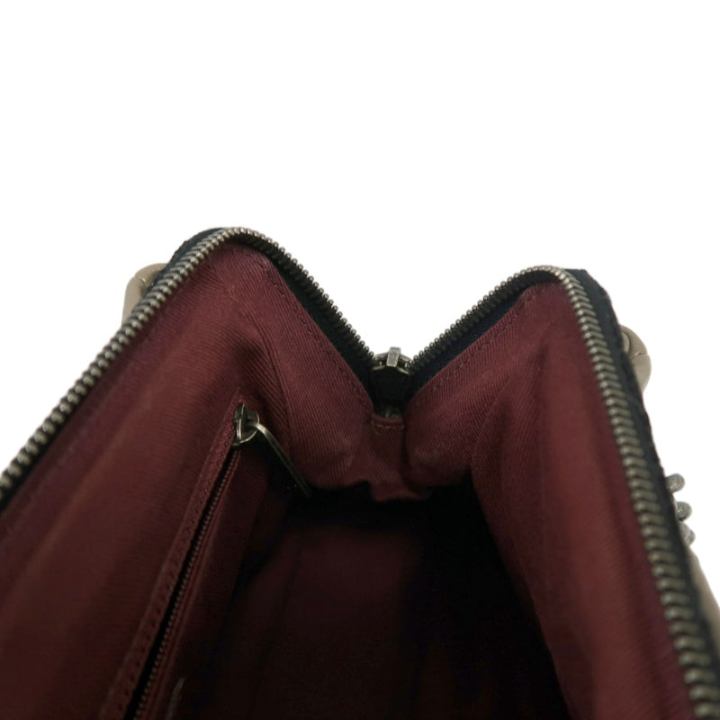CHANEL Matelasse Lambskin Shoulder Bag Brown Dark Silver-Tone Hardware