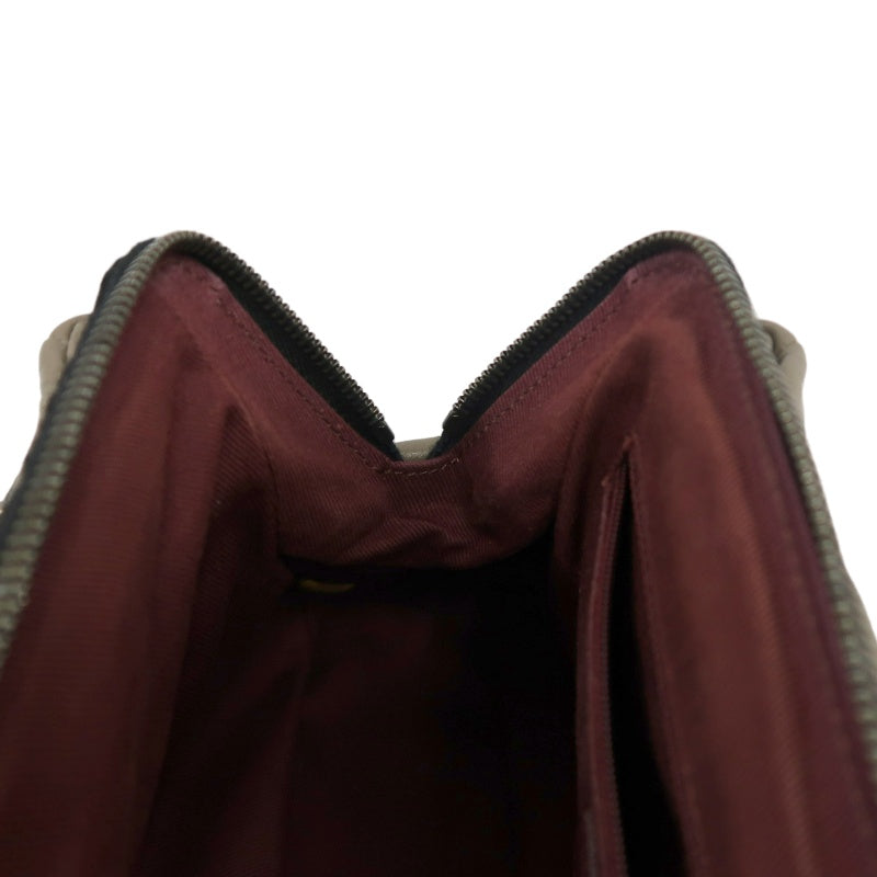 CHANEL Matelasse Lambskin Shoulder Bag Brown Dark Silver-Tone Hardware