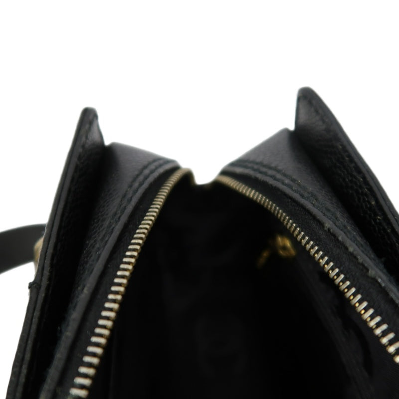 CHANEL Chocolate Bar Caviar Leather Tote Bag Black Gold-Tone Hardware