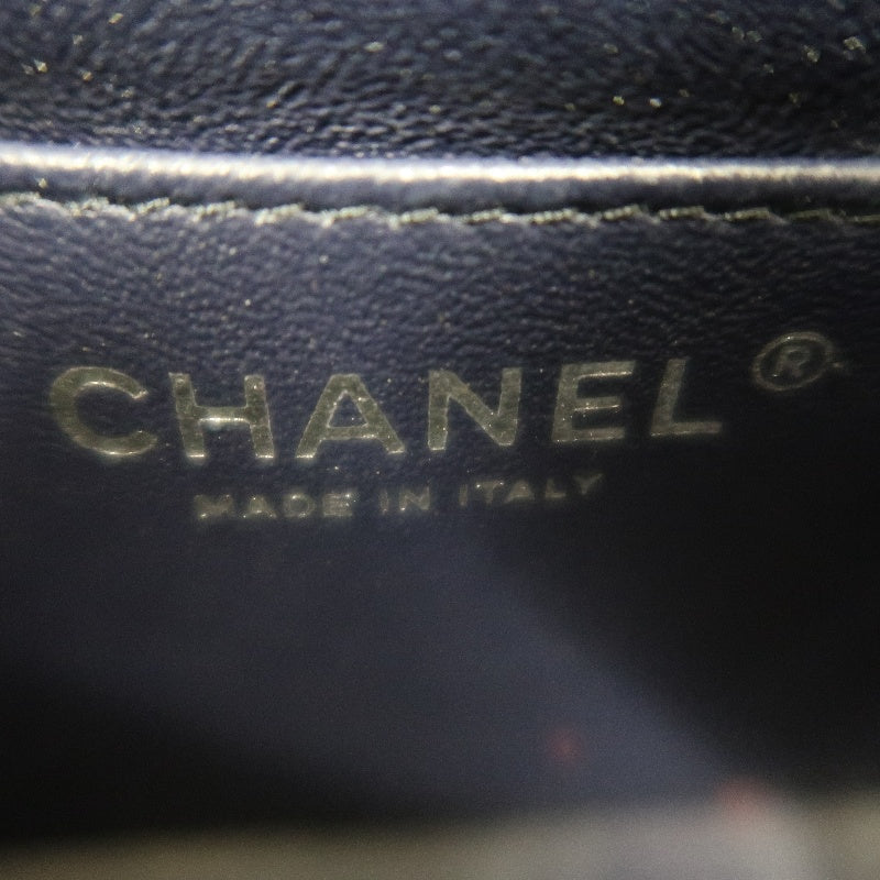 CHANEL Classic Flap CF Caviar Leather Shoulder Bag Black Silver-Tone Hardware