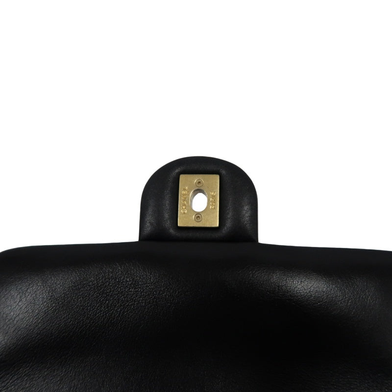 CHANEL Classic Flap CF Lambskin Shoulder Bag Black Gold-Tone Hardware