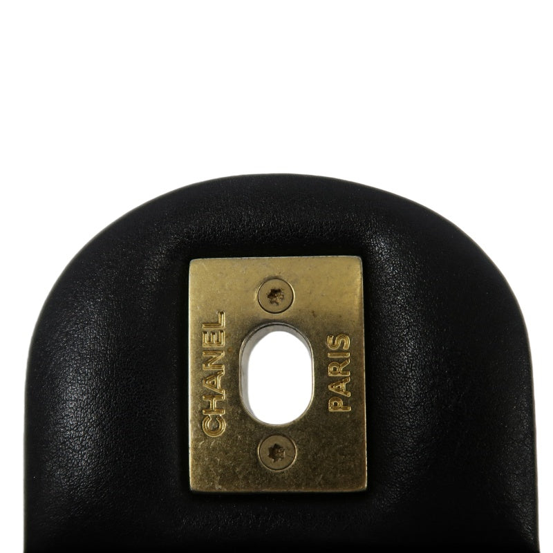 CHANEL Classic Flap CF Lambskin Shoulder Bag Black Gold-Tone Hardware