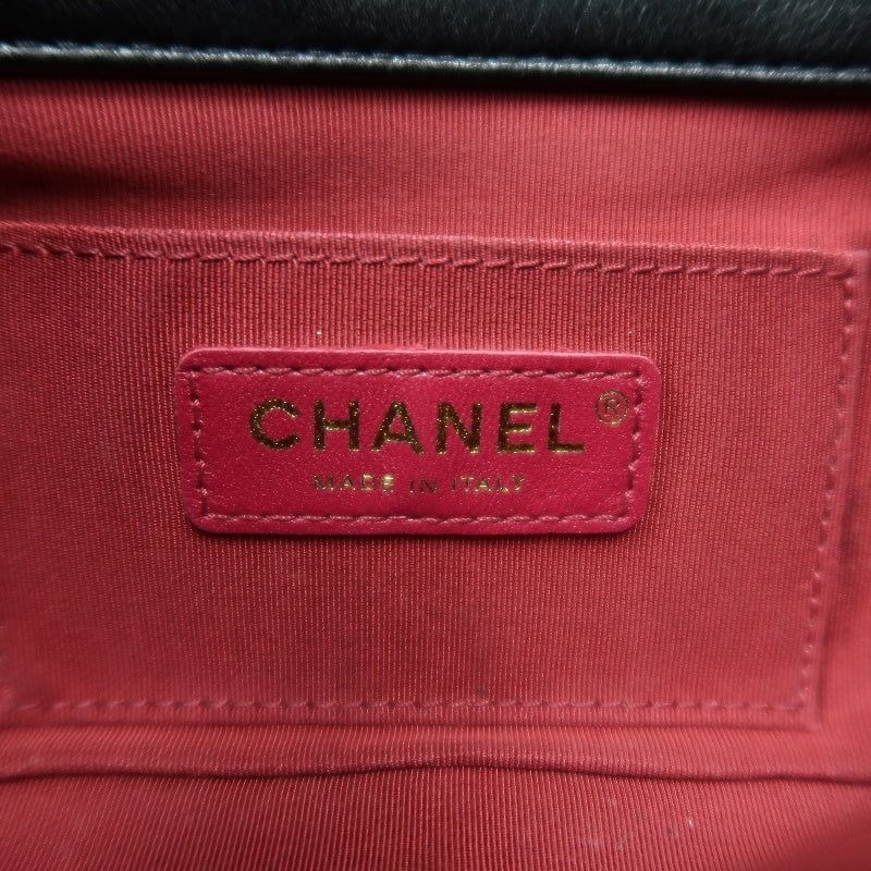 CHANEL Classic Flap CF Lambskin Shoulder Bag Black Gold-Tone Hardware