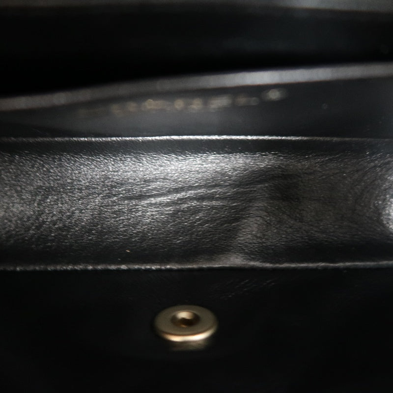CHANEL Classic Flap CF Caviar Leather Shoulder Bag Black Gold-Tone Hardware