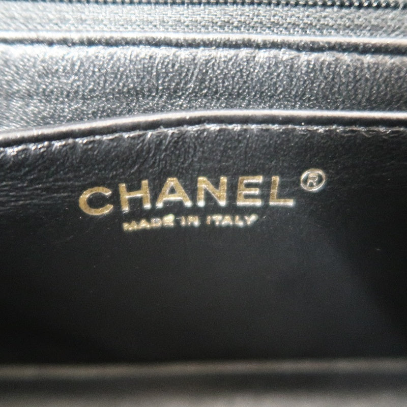 CHANEL Classic Flap CF Caviar Leather Shoulder Bag Black Gold-Tone Hardware