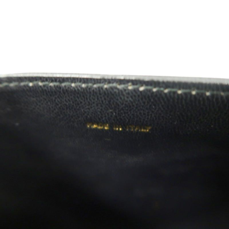 CHANEL Matelasse Lambskin Shoulder Bag Black Gold-Tone Hardware