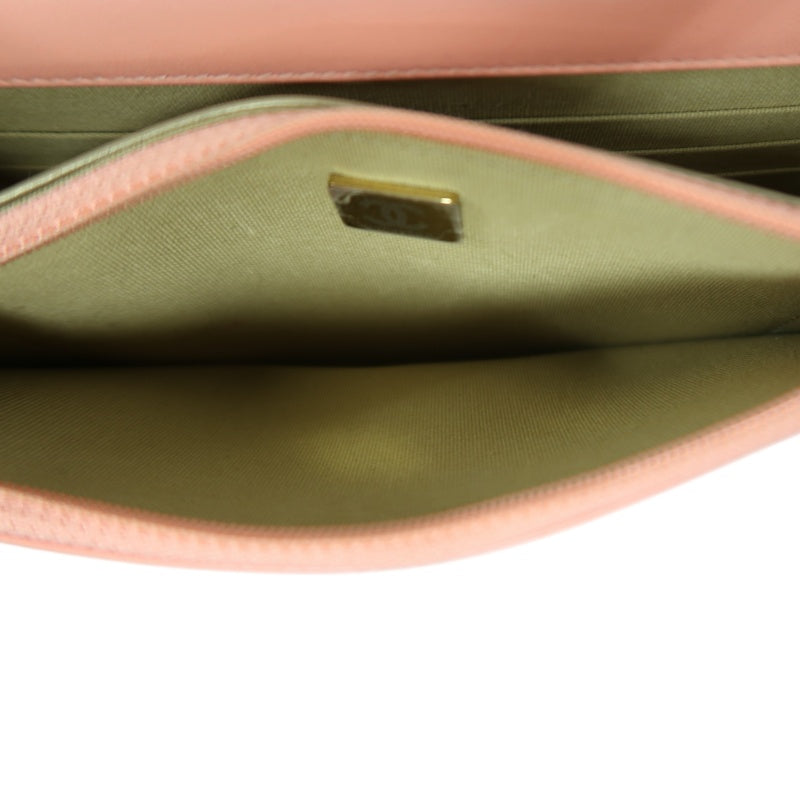 CHANEL Matelassé Lambskin Shoulder Bag Pink Gold-Tone Hardware Ball Clasp