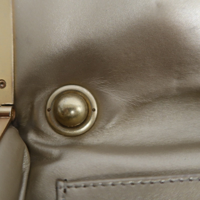 CHANEL Matelasse Lambskin Shoulder Bag Black Gold-Tone Hardware