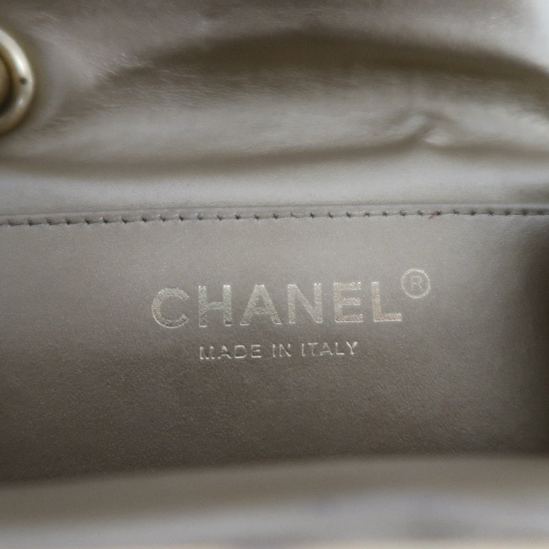 CHANEL Matelasse Lambskin Shoulder Bag Black Gold-Tone Hardware