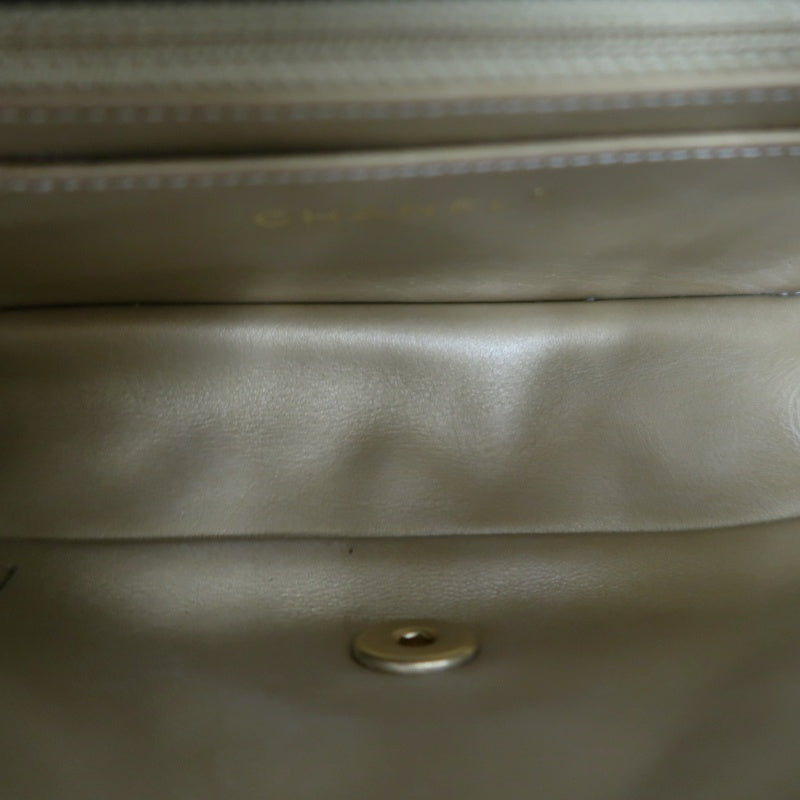 CHANEL Classic Flap CF Lambskin Shoulder Bag Black Gold-Tone Hardware Ball Clasp