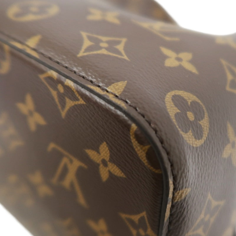 LOUIS VUITTON NeoNoé Monogram PVC Drawstring Bucket Shoulder Bag Brown Red