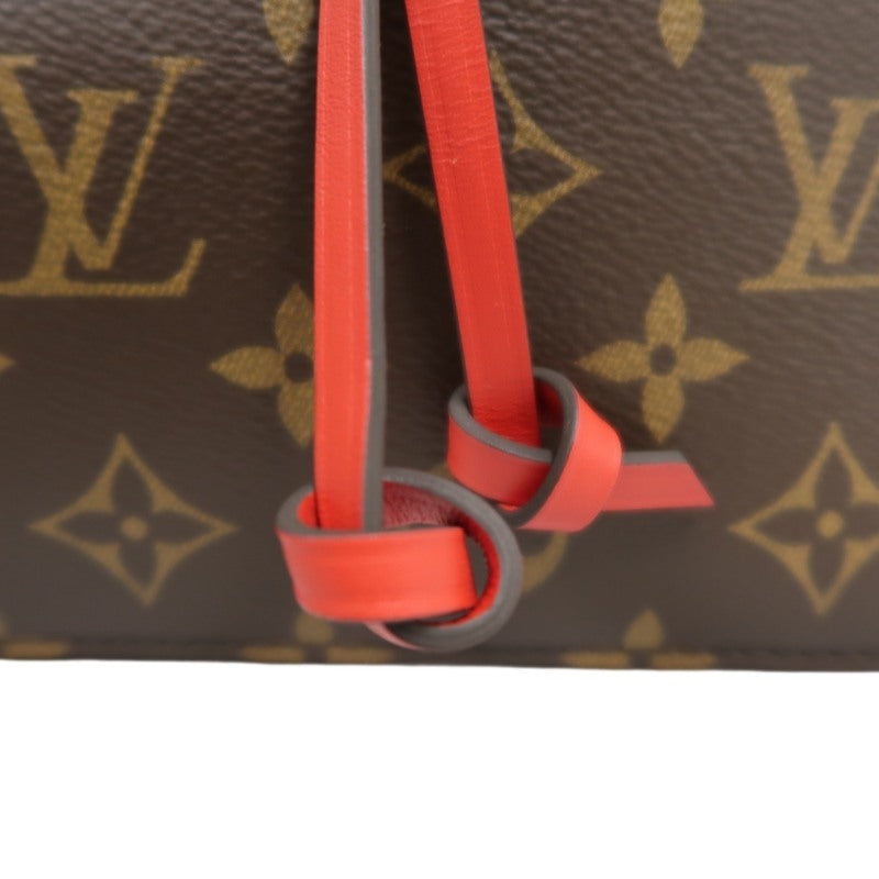 LOUIS VUITTON NeoNoé Monogram PVC Drawstring Bucket Shoulder Bag Brown Red