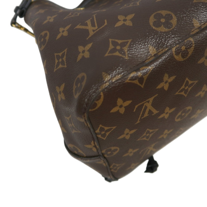 LOUIS VUITTON NeoNoe Monogram PVC Drawstring Bucket Shoulder Bag Brown Black
